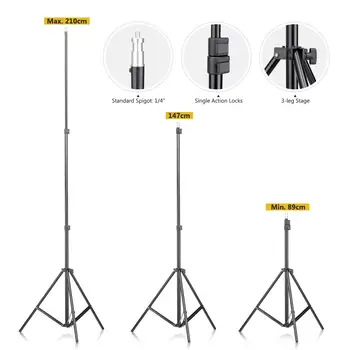 Neewer 700W Professional Photography 24x24 Inches/60x60 Centimeters Softbox with E27 Socket Light Lighting Kit detail image