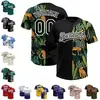 Estilo Hawaiano Negro Leopardo Hojas de Palma Tropicales-02
