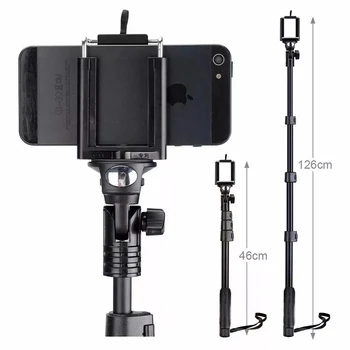 YUNTENG-188 Long Selfie Stick Camera Monopod with Cell Phone Holder for Smartphone YunTeng YT-188 detail image