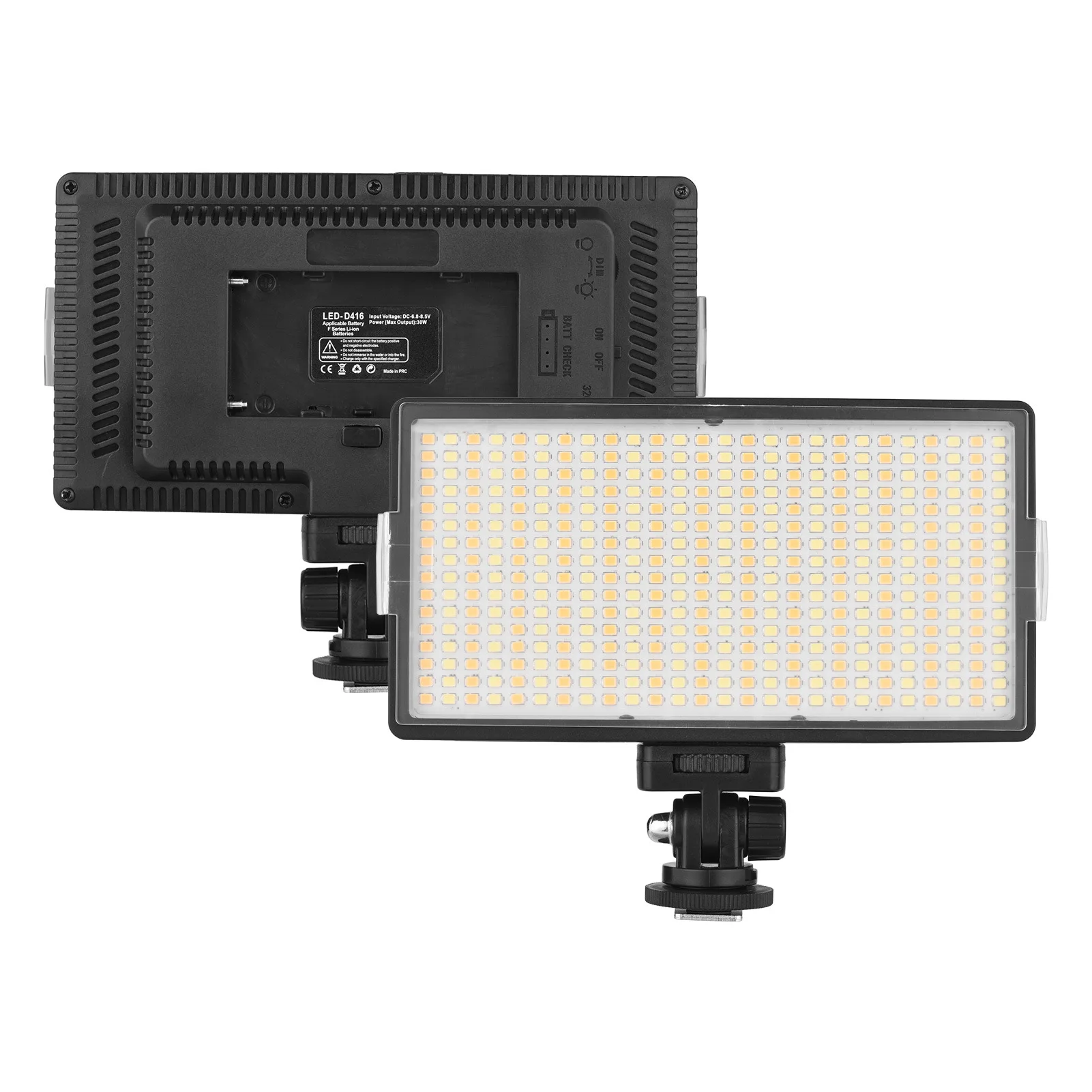 LED-416 LED lumière vidéo professionnelle sur la caméra panneau de lumière de photographie 416PCS LED bicolores température 3200-5600K