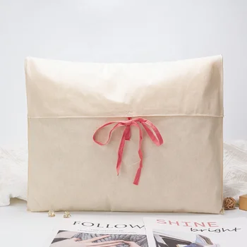 Cotton Envelope Gift Packaging Cloth Dust Bag White Luxury Jewelry Cosmetic Envelope Dust Bag Organic Recyclable Cotton Dust Bag
