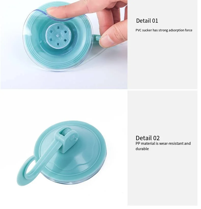 Bathroom strong vacuum suction cup hook Kitchen door suction wall glass wall hanging free punch bearing adhesive hook details