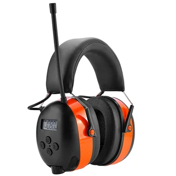 EM3004 Bluetooth hearing protector Noise reduction Headphone AM/FM Radio Electronic Safety Earmuffs with rechargeable battery