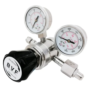 BVF BR20 Stainless steel bipolar pressure regulator with stable pressure output and NPT 1/4"F threaded connection