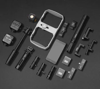 Godox Litemons System for Smartphone Vlogging LEDBI LED6R VD-MIC WL4B MoveLink TX Cold Shoe Extension Smartphone Cilp Tripod detail image