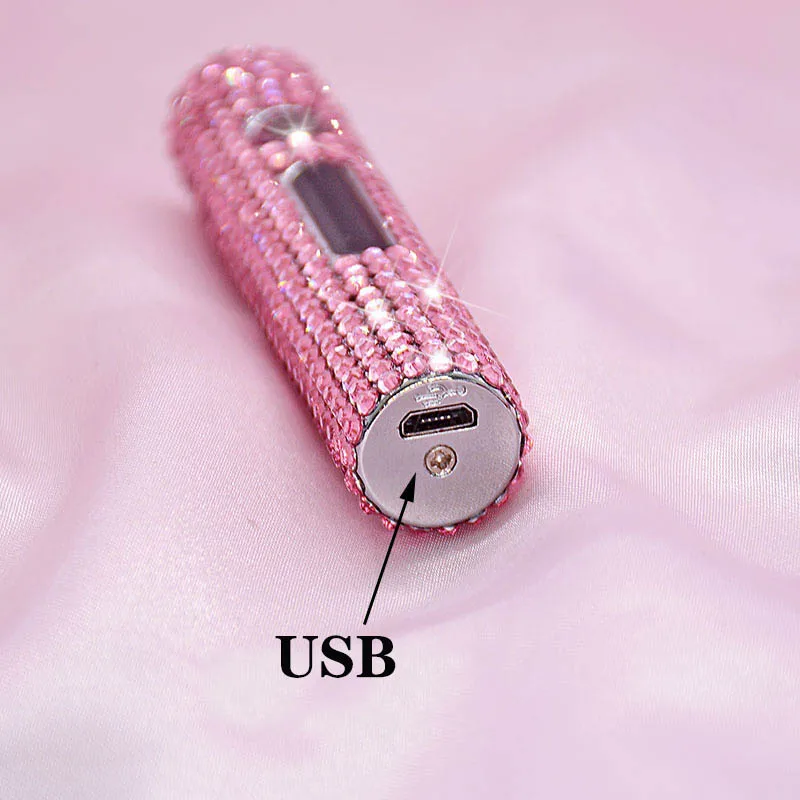 Briquet  cigarettes USB en acier de luxe, rechargeable, coupe-vent,  arc  lectronique, avec strass et logo personnalis| Alibaba.com