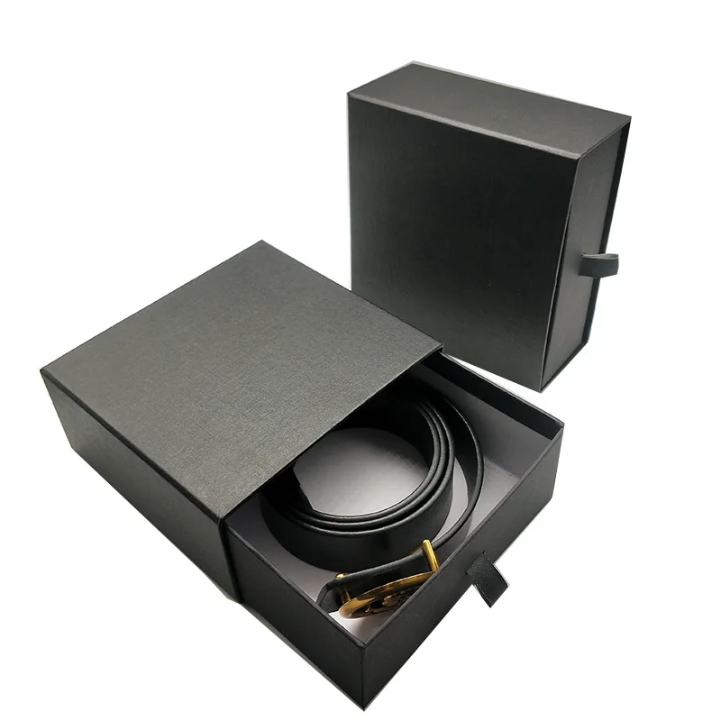 Custom wholesale rigid box lid and base box for belt pens glasses elegant high quality