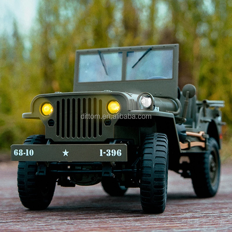 1/10 Willis Military Jeep - off Road Fun with LED Lights
