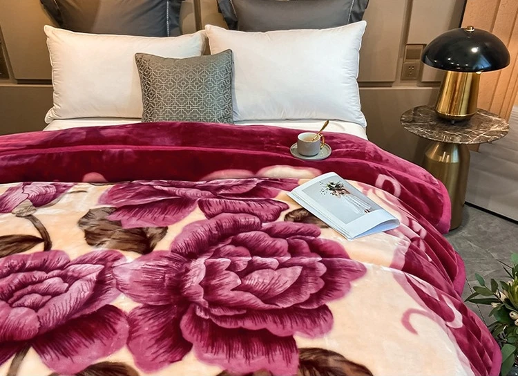 Cheap King Size Flower Mink Winter Korean Blanket Manufacturers