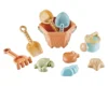 ensemble de seaux de plage orange 10 pièces