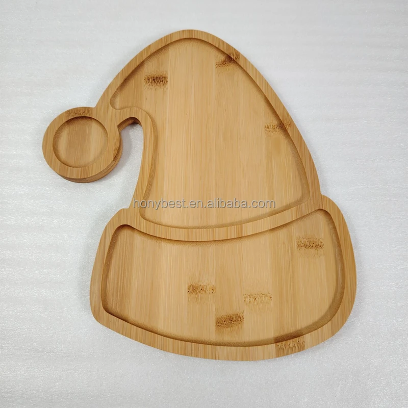 Natural Wooden Christmas Tree Serving Tray Charcuterie Board Christmas