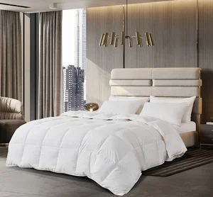 Goose Down Eco-Friendly Modern Comforter All Season Soft Fluffy Warm for Home Hotel Bedroom Breathable Premium Bedding