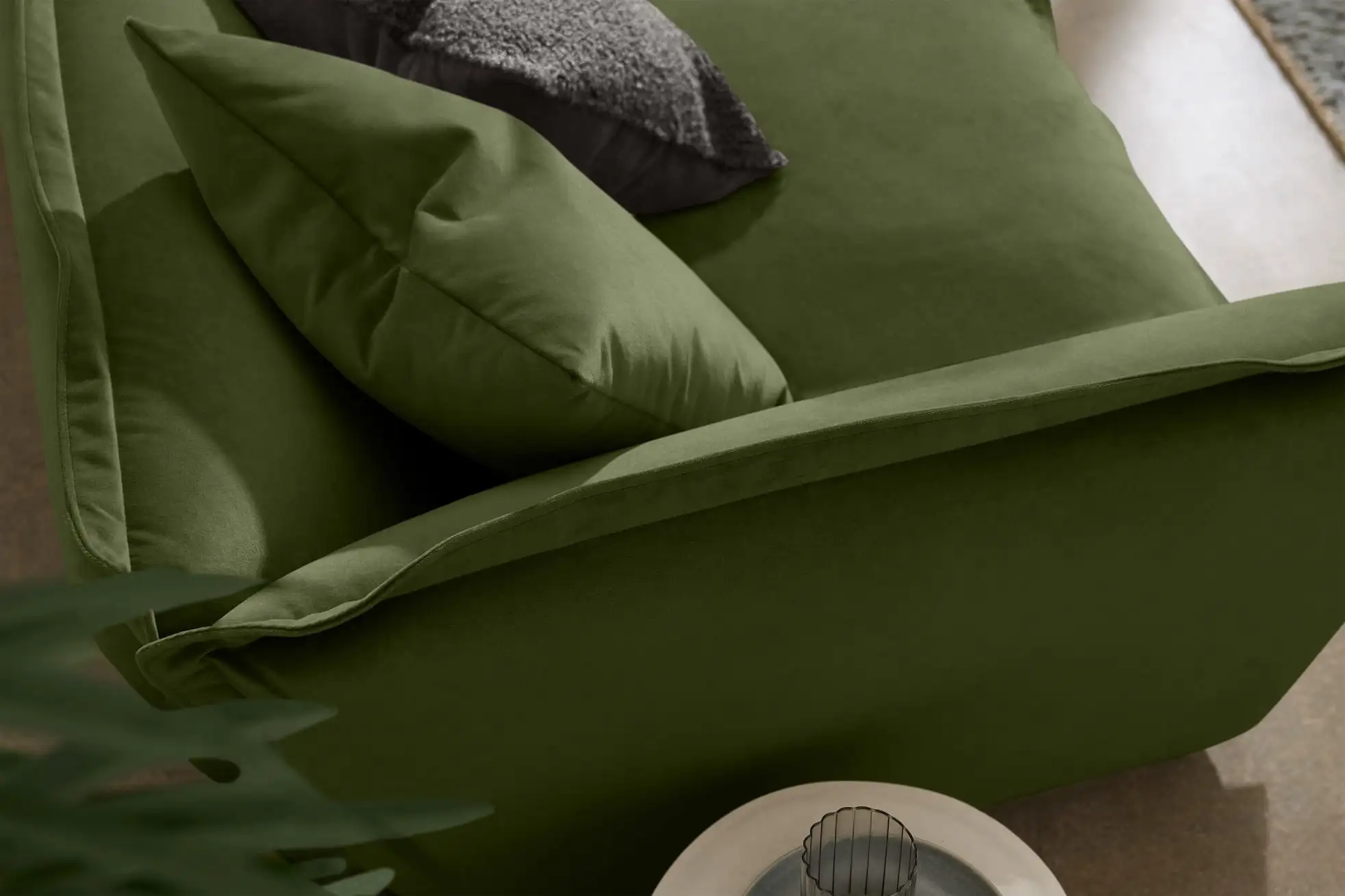 Factory Wholesales Modern Fabric Velvet Kd Sofa Set For Living Room