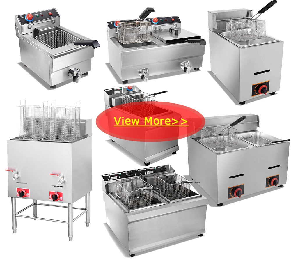 Restaurant electric double tanks deep fryer  with stainless steel 12L supplier