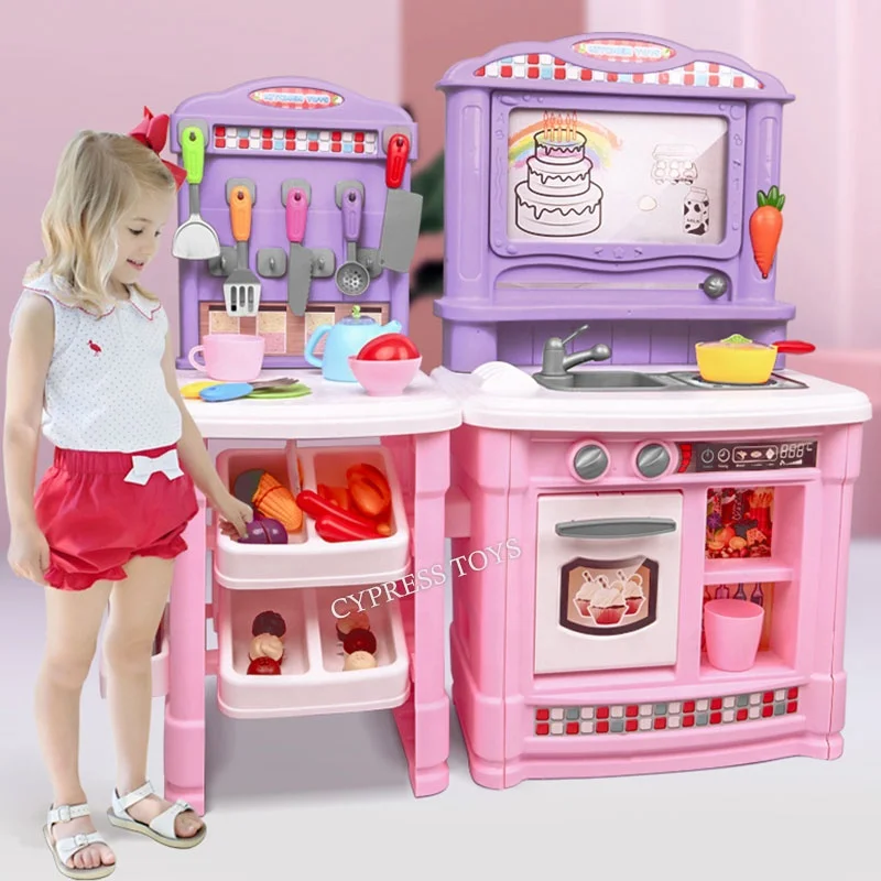 Роскошный большой кухонный домик для ролевых игр набор игрушек со звуком и