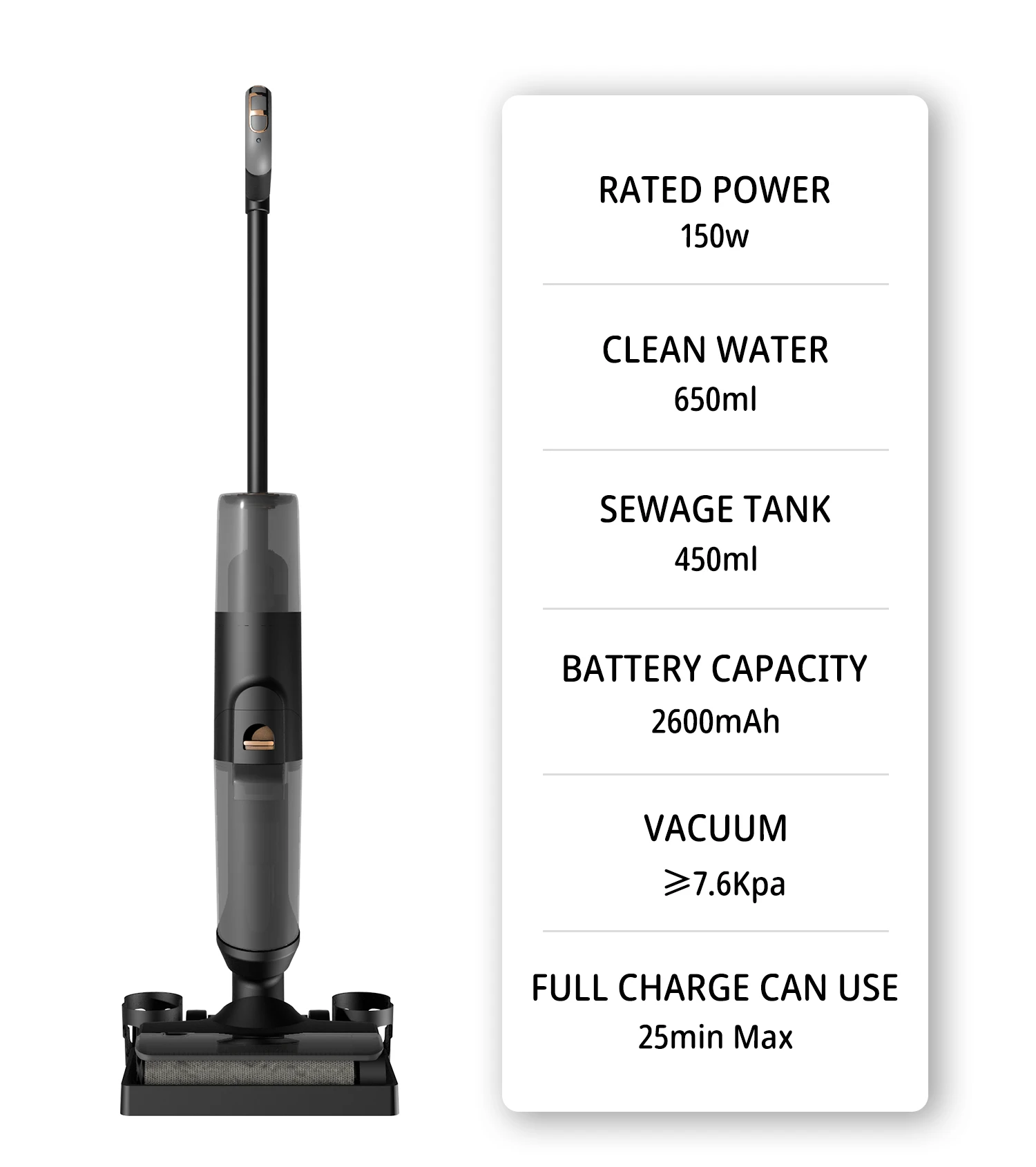 Oem\odm Customizable Wireless Sweeper Electric Mop For 21.6v 150w Self