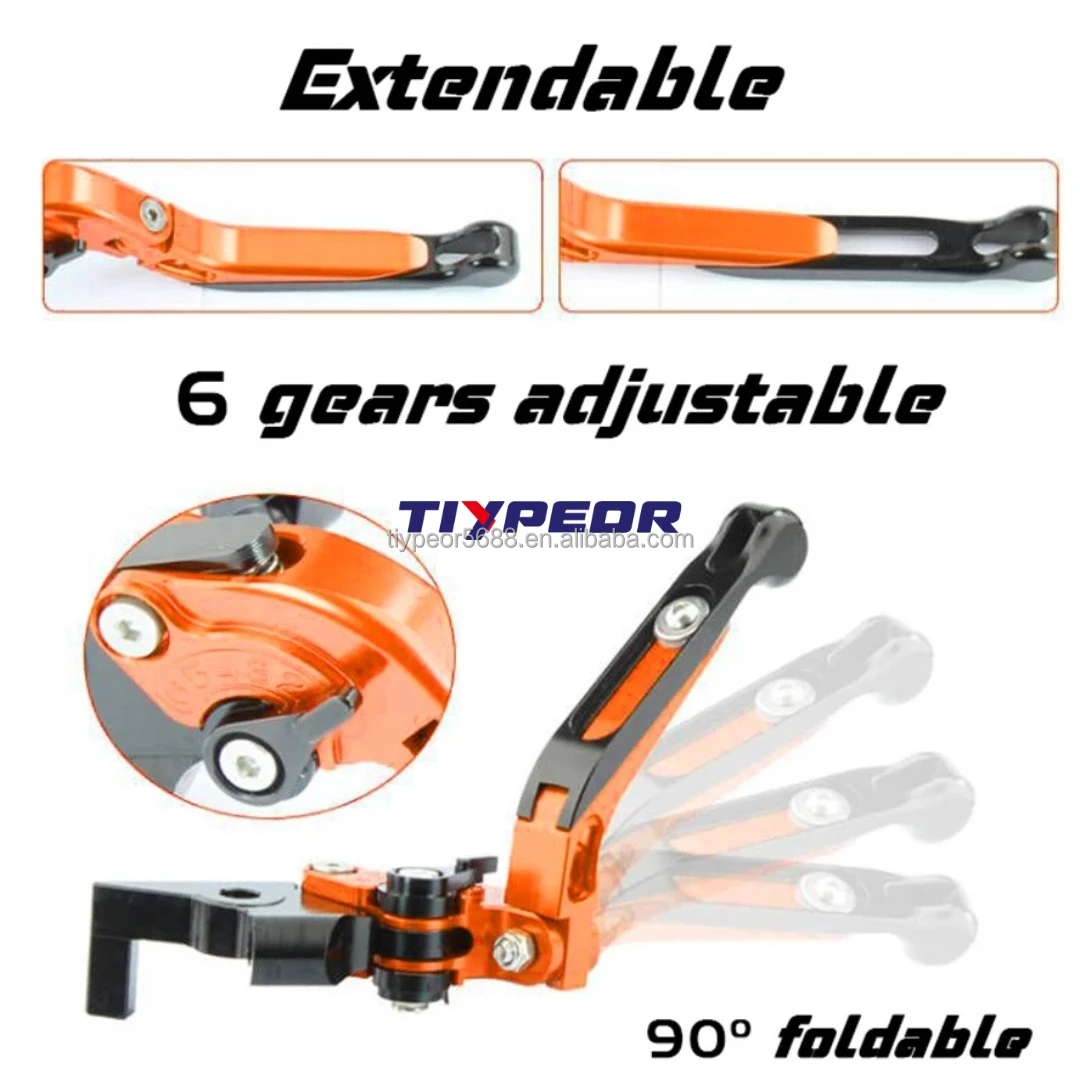 product tiypeor motorcycle cnc aluminium 8 color fitment moto adjustable folding extendable brake clutch levers modification moto handle857-3