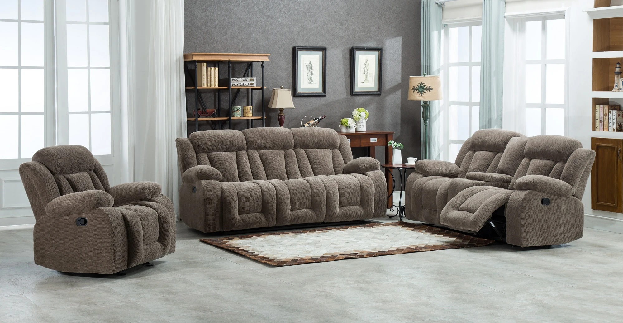 Sofa Set Velvet Fabric Recliner Chair,Modoern Design Fabric Living Room