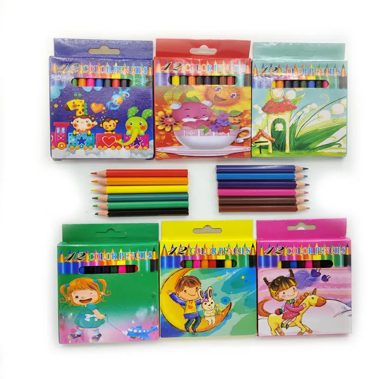 Custom Logo Hot Sale High Quality Round Hexagonal Wooden Colour Pencils for Kids Student Art Supplies