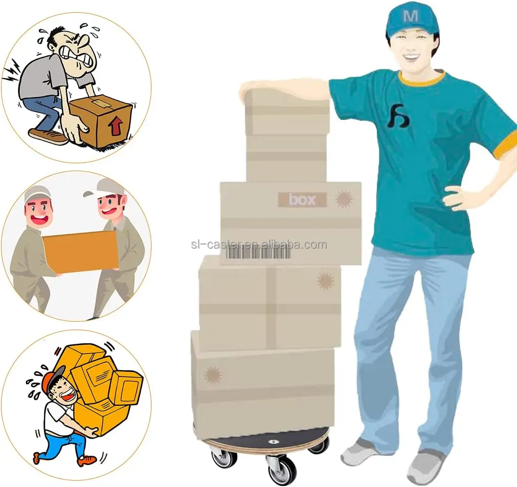 551lbs Wood Transportation Platform Dolly Versatile Durable