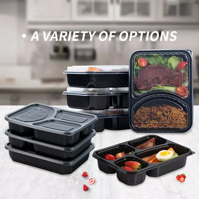Disposable Microwave Pp Plastic Fast Food Container Bento Boxes Takeaway Plastic Container With