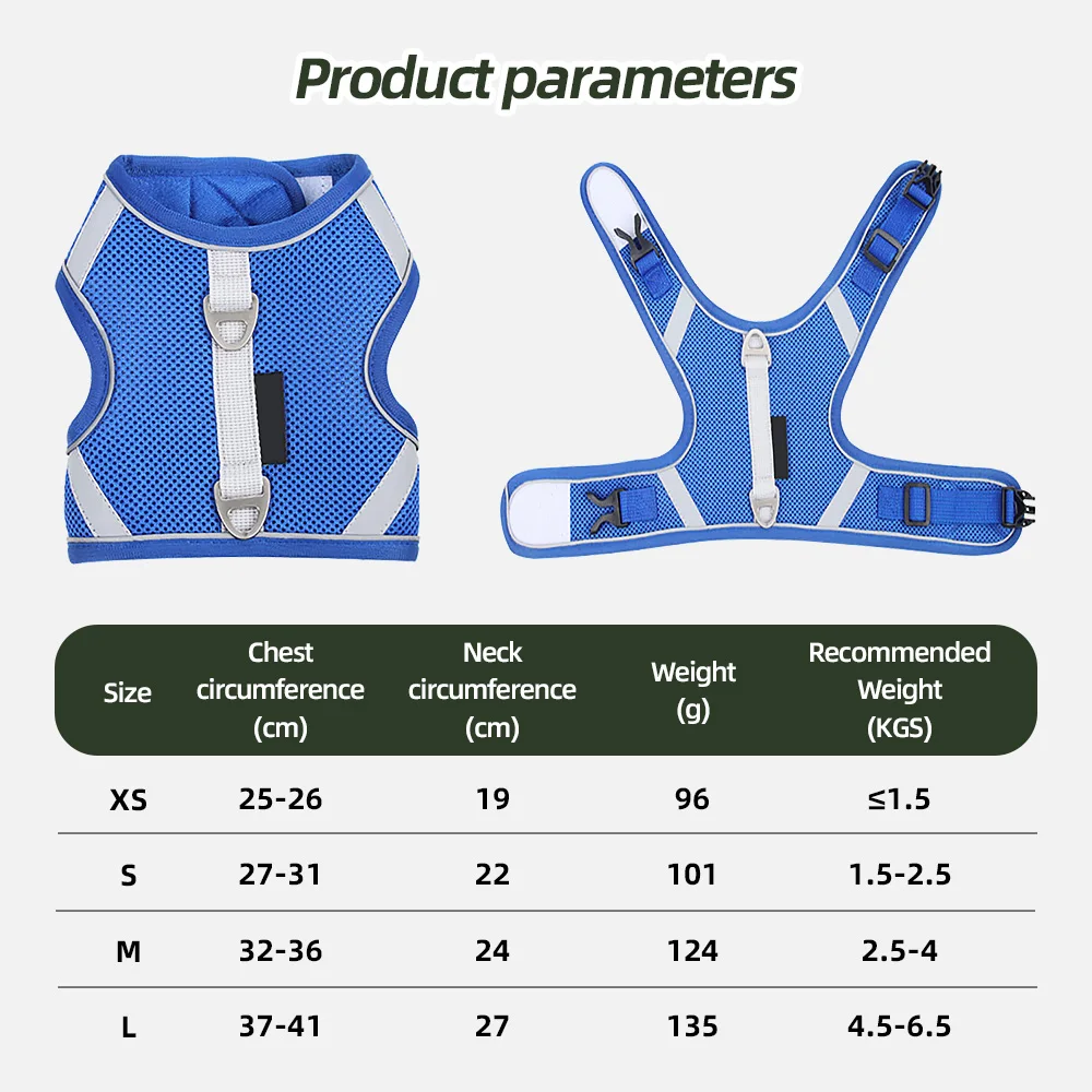 Wholesale Pet Supply Reflective Dog Harnesses Adjustable Breathable Sp - product detail 3