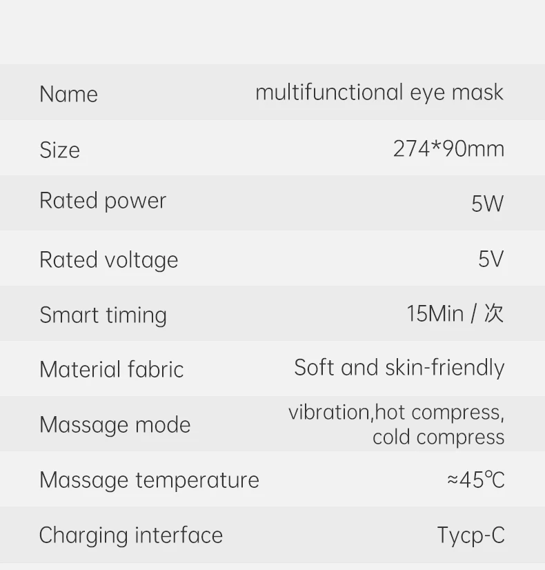 2023 New Arrival Hot Portable Multifunctional Sleeping Gel Eye Mask Electric Vibration Smart Eye