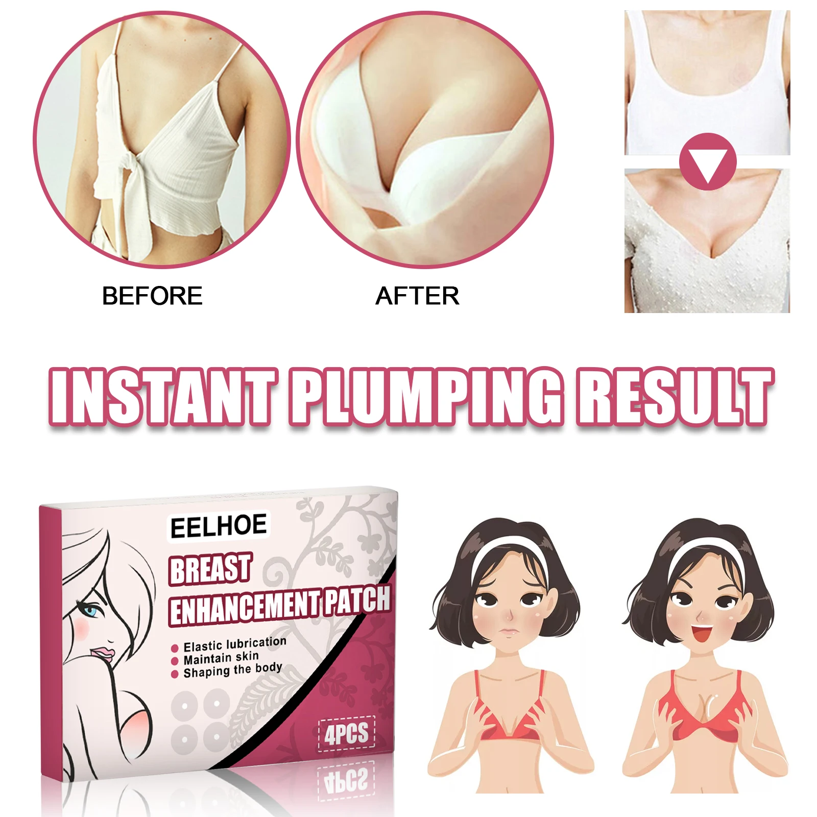 Breast Enlargement Patch Collagen Crystal Sheet Collagen Breast  Wholesale Korea Best Firming Natural Women Transparent OEM