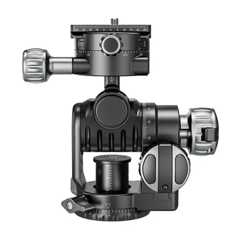 Metal Tripod Geared Head with Lifting Function & Free Quick Release Plate BFC-02B+
