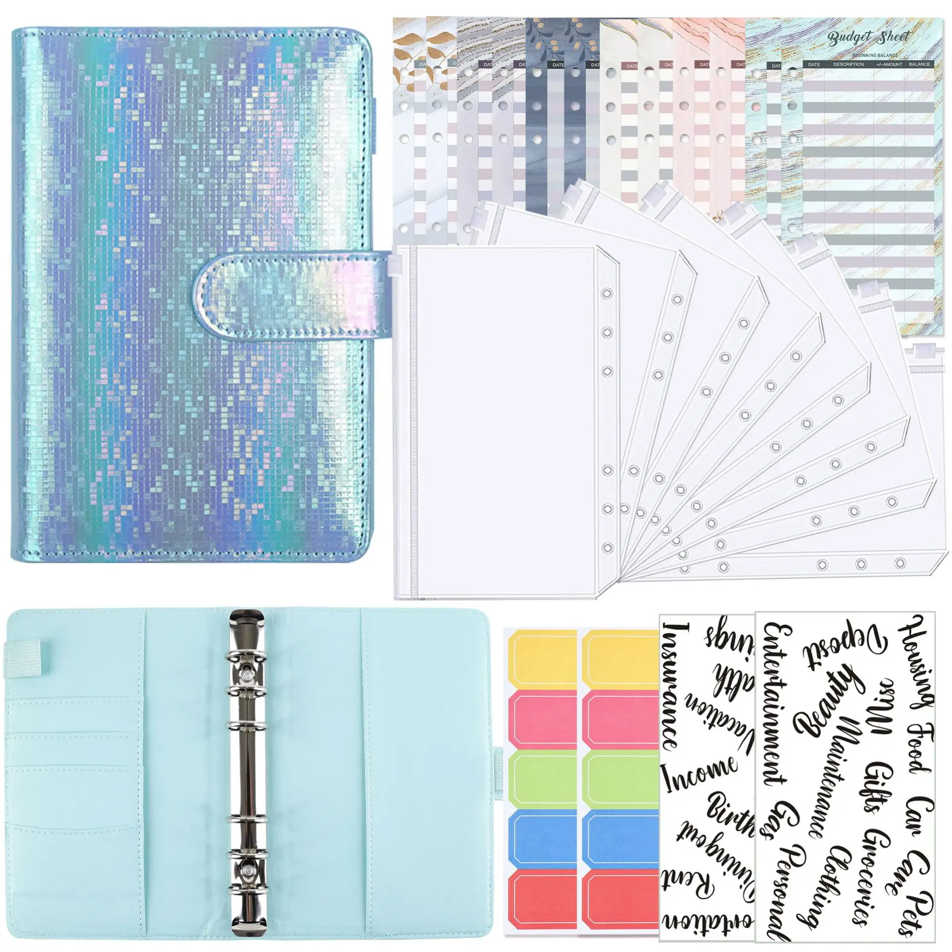 Glitter Zip Planner Cover