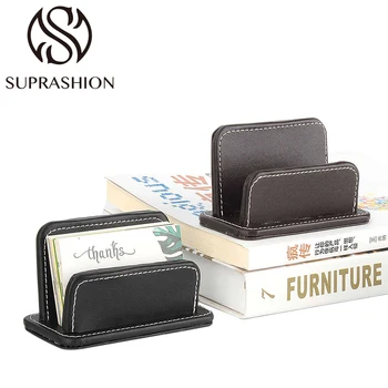 New Style Leather Creative Business Card Holder Desk Frame Card Case