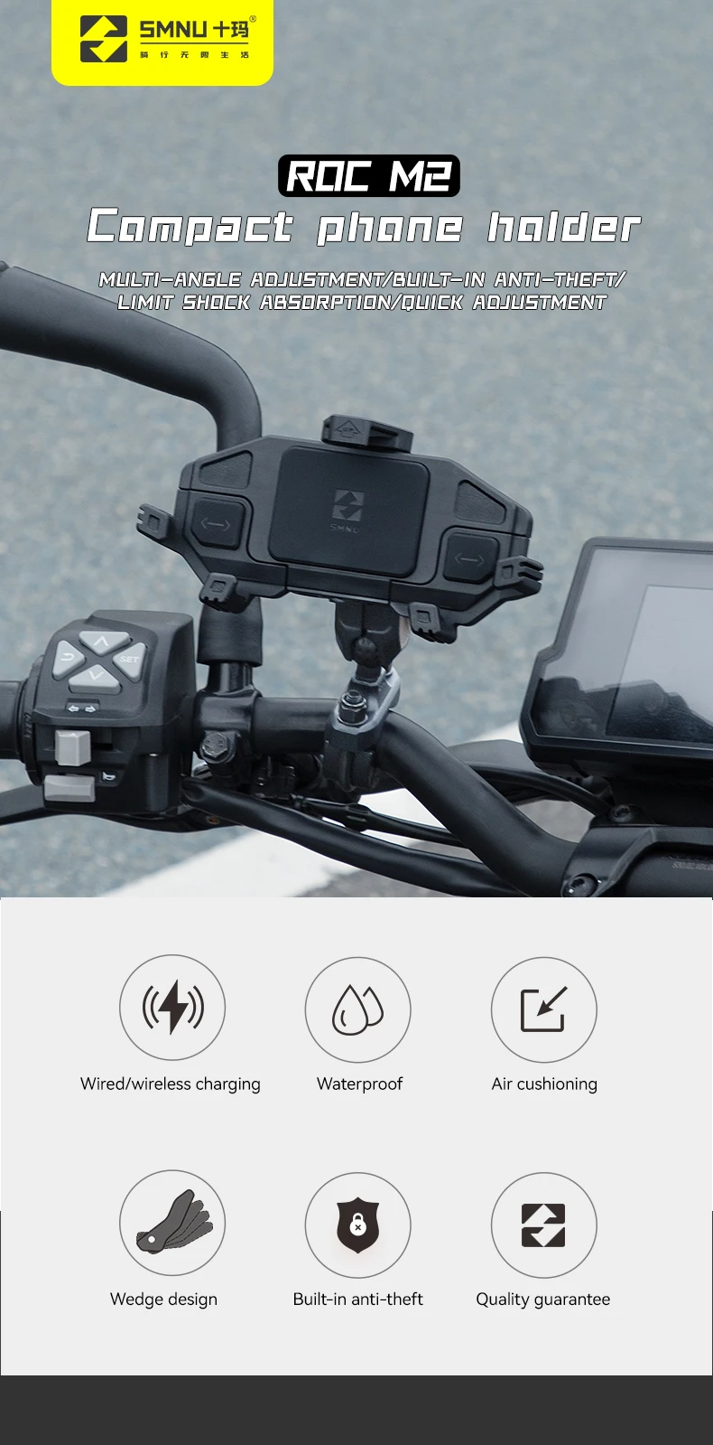 China Factory Hot Sale Mobile Phone Holders Waterproof Adjustable Motorcycle Bike Phone Holder details