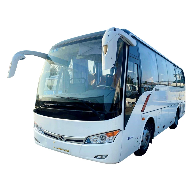 Used 34 Seats Kinglong Coach Bus Yuchai Euro5 Engine Solid Steel Chassis Comfort Layout for Short & Medium Route