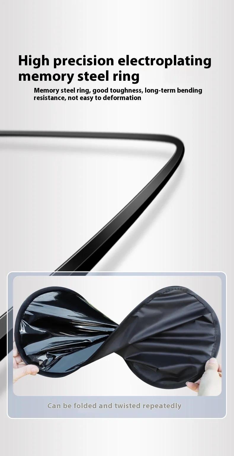 Cross-Border New Product Black PVC Mesh Material Car Sunshade Heat Insulation Window Curtain with Electrostatic for Sunscreen 5