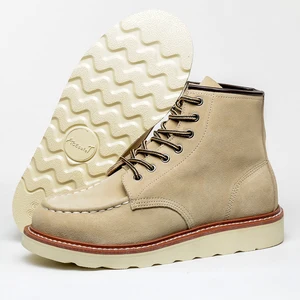 Zstep Custom High Quality Goodyear Welt Construction Safety Shoes Oil-tumbled Cow Hide Leather Outdoor Men Safety Boots