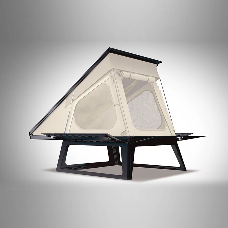 With Roof Top Tent Steel Dual Cab 4x4 Pick Up Pickup Truck Bed Canopy Topper for Ford Ranger T6 T7 Toyota Hilux Np300 Dmax