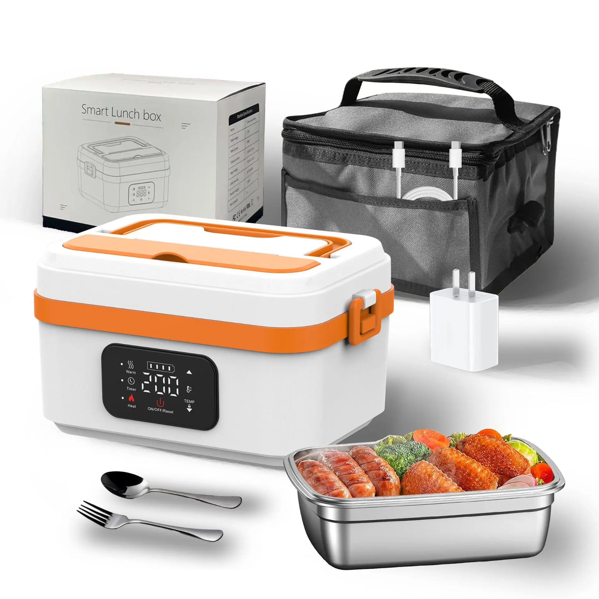 Chcyus Electric Lunch Box Portable Self Heating Food Warmer