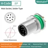 M12-A-8P male M12*1.0
