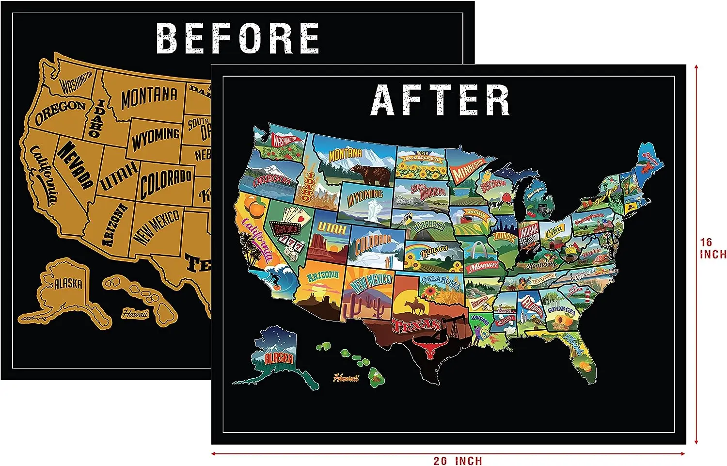 Scratch Off Travel Map World amp - H715fd7c8d3f5485dbf931d3a73c53fdaO