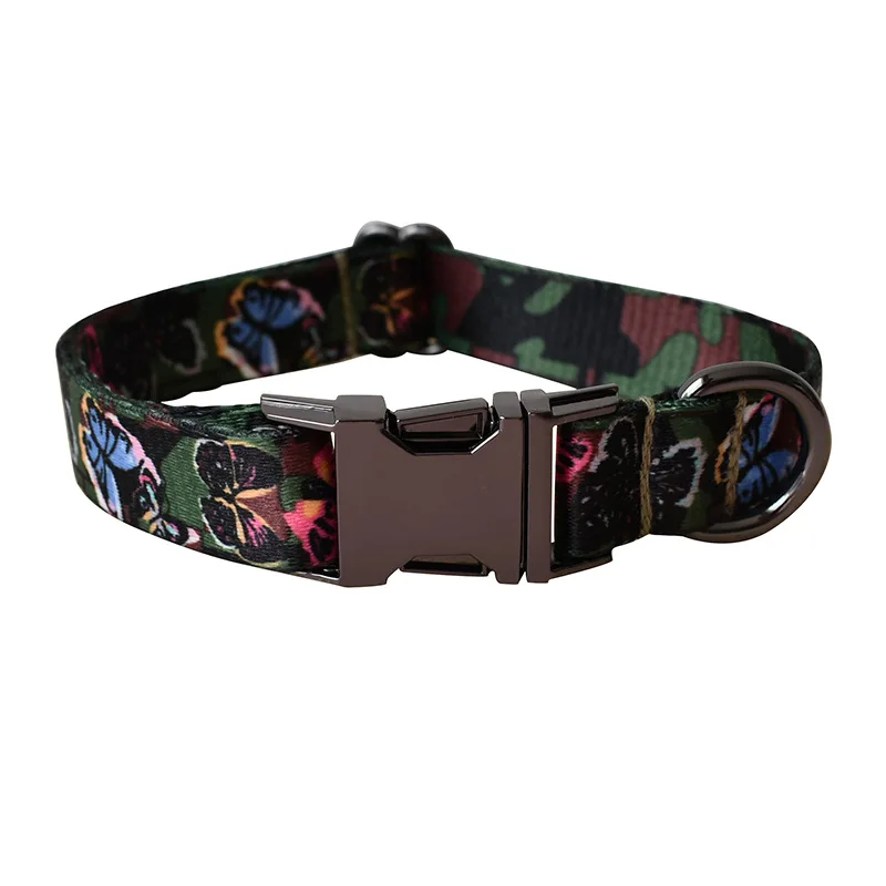 Wholesale Luxury Designer Dog Collar Gold Metal Buckle Hardware Personalized Sublimation Heavy