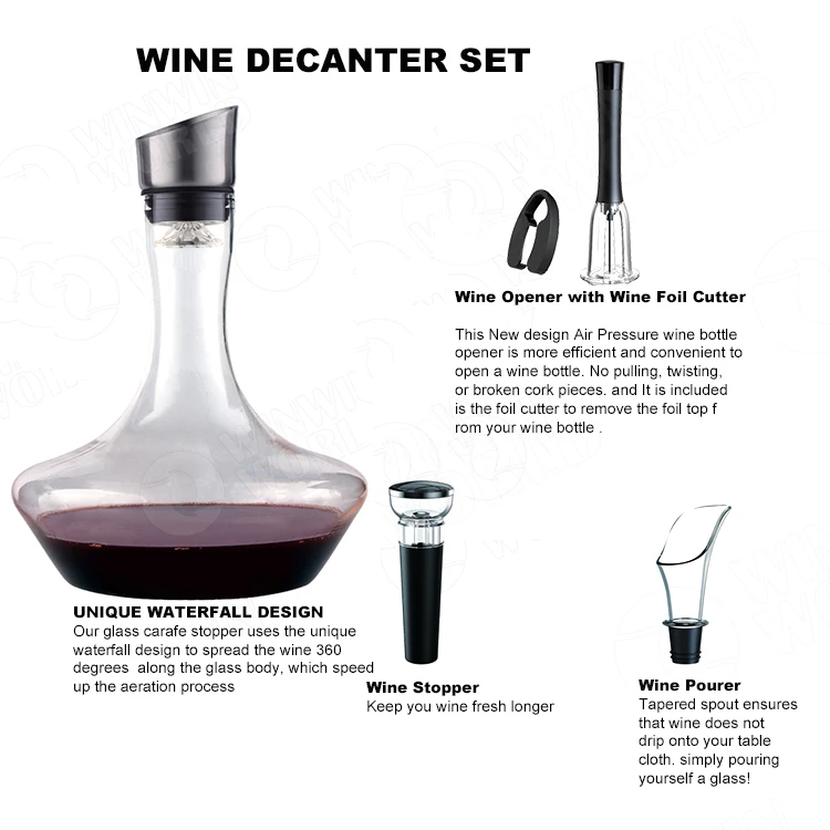 Wine Decanter Set With F