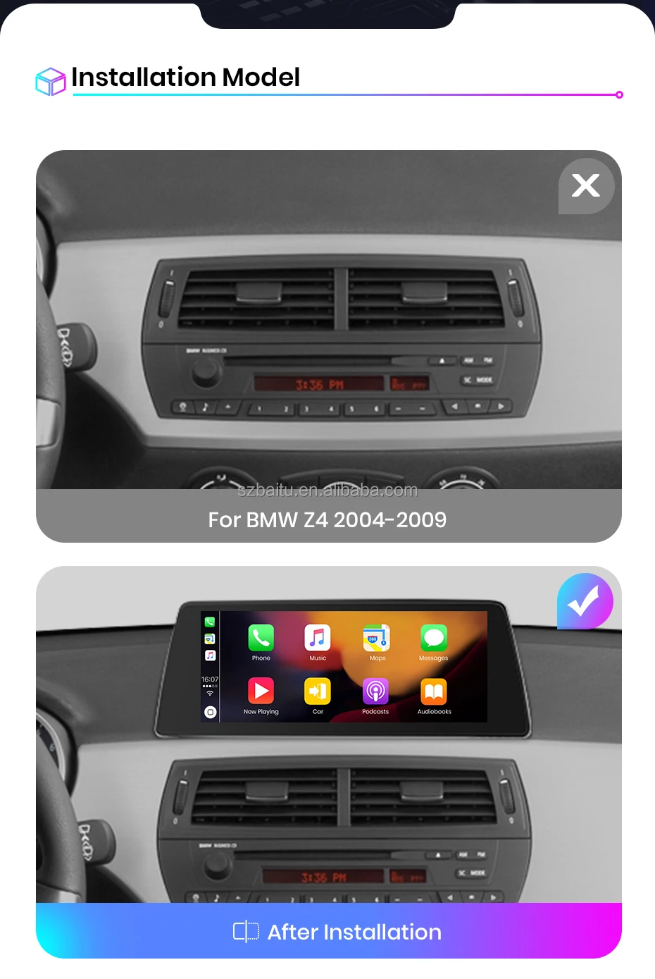 For Bmw Z4 E85 2002-2009 10.25inch Car Radio Upgrade Android Autoaudio ...
