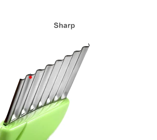 Waffle Fry Cutter Crinkle Cutter Knife for Kids Stainless Steel Wavy Chopper for Veggie French Potato