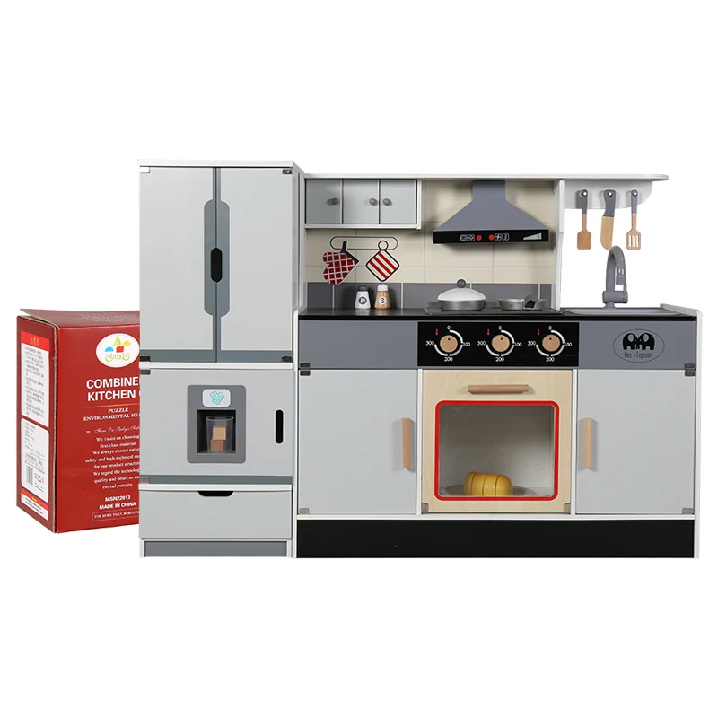 High Quality Kids Wooden Kitchen Toy Simulation Boys Girls Toys Kitchen Sets Eco Friendly-777040