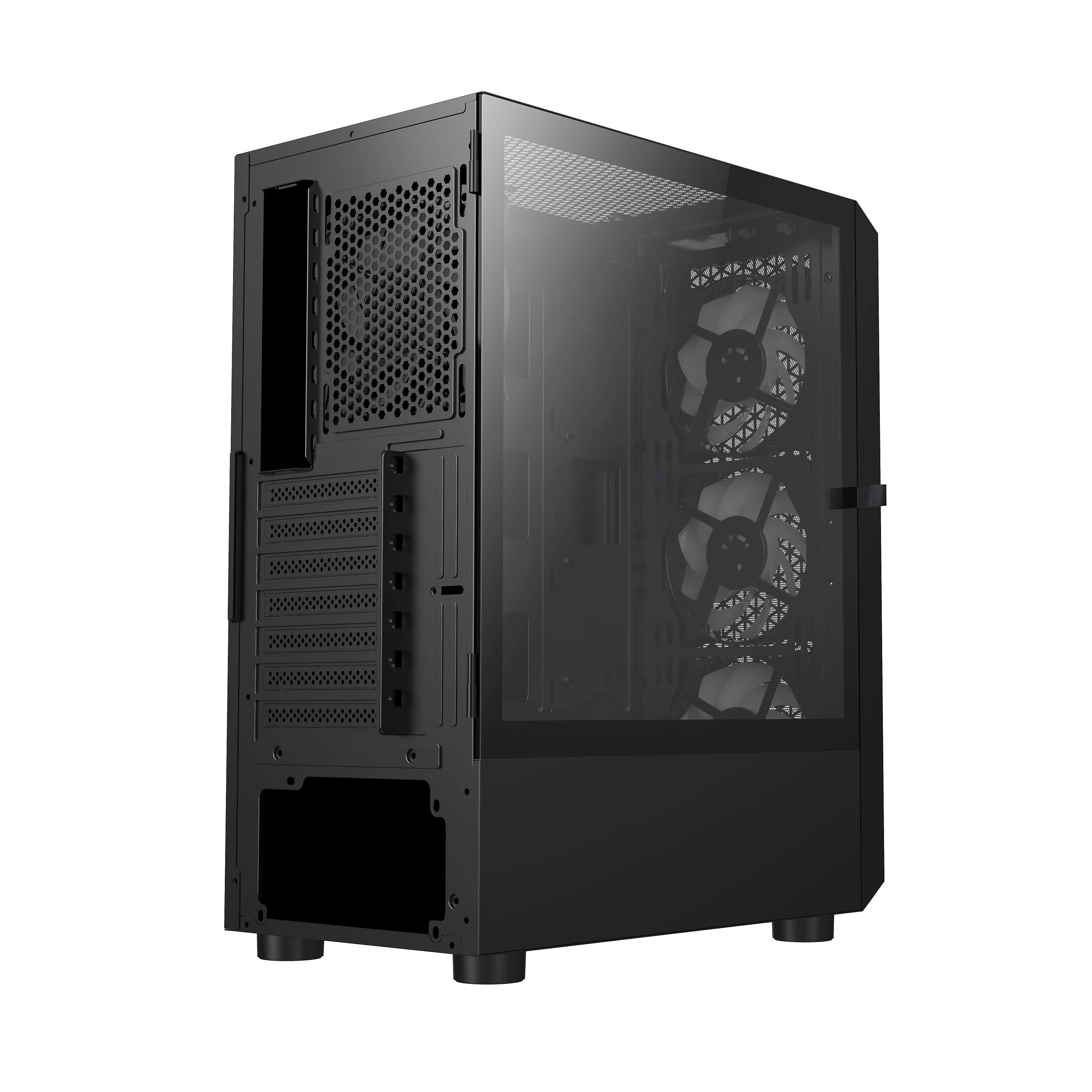 R21 Radiator Computer Pc Cases Towers Double Sides Glass Gaming case Tempered Glass or Mesh case Pc Gaming