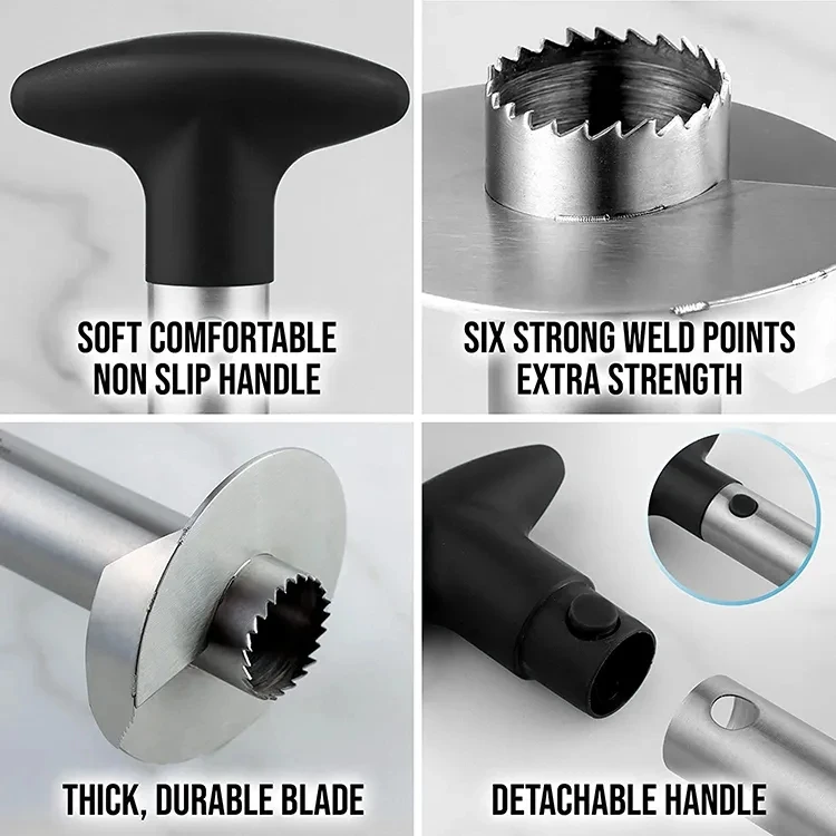 Kitchen Super Fast Pineapple Corer And Slicer Tool Stainless Steel