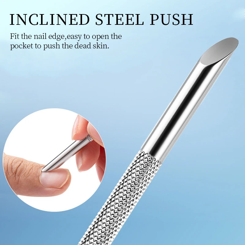 Stainless Steel Cuticle Pusher Dead Skin Push Remover For Pedicure ...