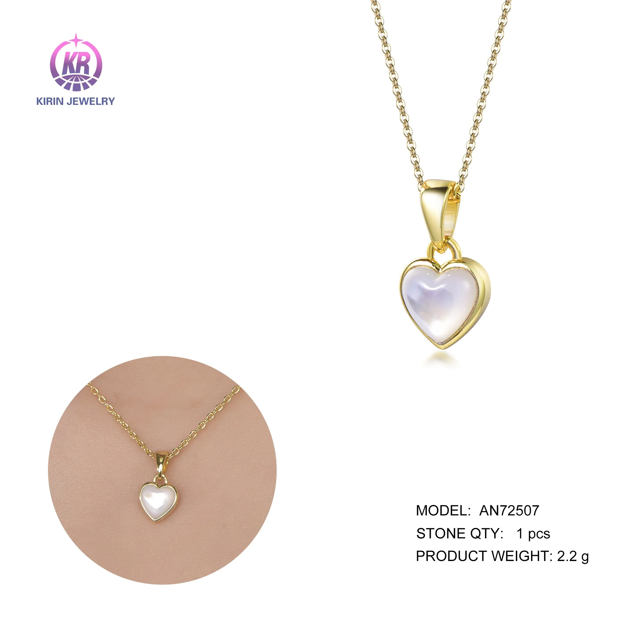 18k gold pendant mother of pearl and gold chain necklace shell pearl necklace heart big pearl necklace