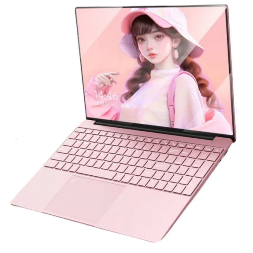 Bulk Purchase 15.6 INCH Intel N95 11th Gen Personal Notebooks 4 Core 4 Thread Windows 11 256GB 512GB 1TB SSD Home Pink Laptop