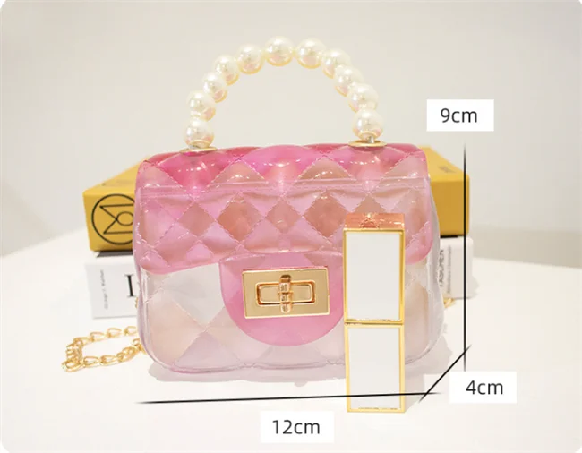 Mini Chain Strap Messenger Purses Fashion PVC Jelly Bags Women Handbags For Young Ladies